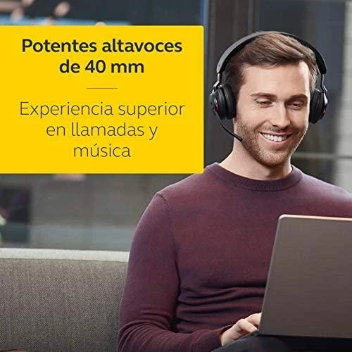 JABRA Evolve2 65 MS Stereo Ausinės on-ear Bluetooth belaidės USB-C noise isolating juodas Certified skirta Microsoft Teams