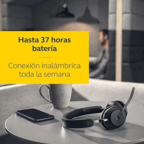 Belaidės Ausinės Jabra EVOLVE2 65 USB-A UC Stereo, Juodos
