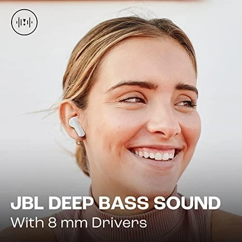 Belaidės Ausinės JBL Wave Beam, Baltos