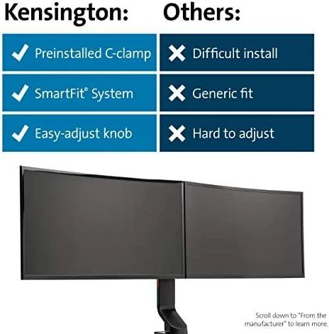 Laikiklis Leitz KENSINGTON space-saving dual monitorius arm