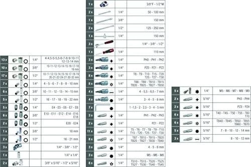 Galvučių komplektas CHROMEplus, 1/4+3/8+1/2'' 195 vnt.., KS Tools