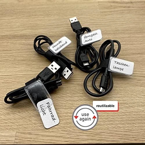 LABEL THE CABLE Mini Velcro Ties 10-piece Set - juodos spalvos