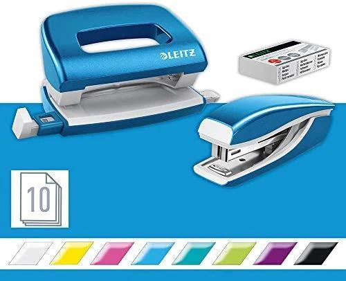 Leitz segiklis Mini segiklis ir skylių perforatorius WOW mėlyna 55612036