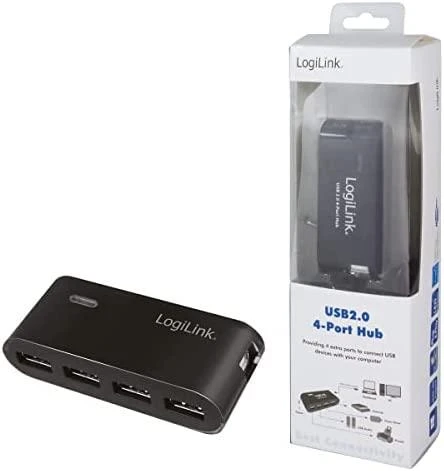 LogiLink Prisijungti | USB 2.0 Hub-4 prievadas su maitinimo adapteriu
