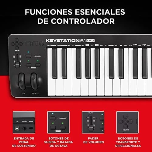 M-AUDIO Keystation 61 MK3 MIDI klaviatūra