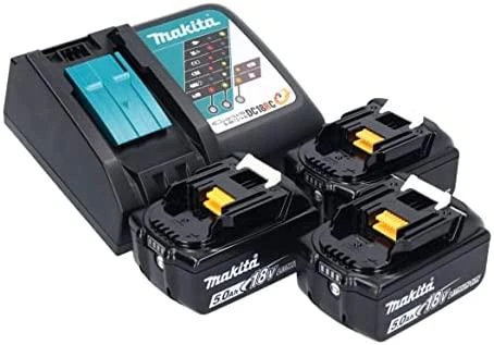 MAKITA KAMPINIS ŠLIFULĖLIS 18V‐125mm 3 x 5.0Ah LI-ION BEŠEPEČIŲ DĖKLAS MAKPAC DGA504RT3J