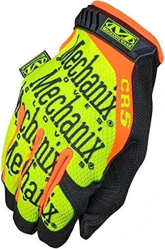 Mechanix Wear Pjūviams atsparios (5/D lygis delno srityje) apsauginės pirštinės Mechanix The Original® CR5 geltonos L dydis. Velcro, dirbtinė oda, TrekDry®, ryškios