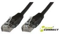 MicroConnect RJ-45/RJ-45 kat.6 0.3m Juodas (UTP6003S)