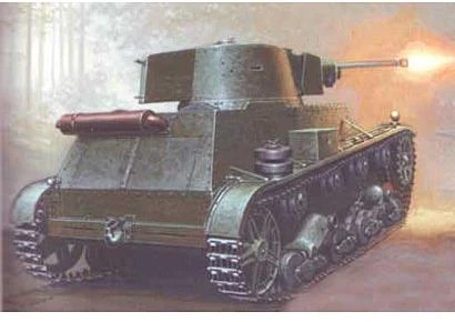 Klijuojamas modelis Mirage Lengvas bakas 7TP Vieno bėgio