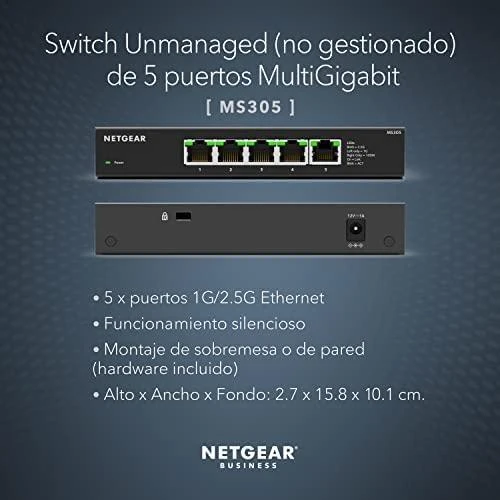 Šakotuvas Netgear Switch MS305 (MS305-100EUS) (MS305100EUS)