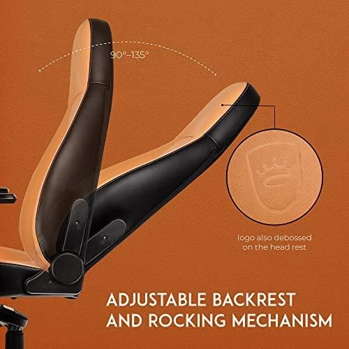 Žaidimų kėdė Noblechairs ICON Real leather Gaming Chair, Cognac-Juoda