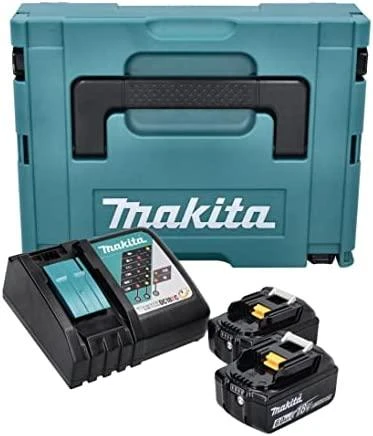 Makita Akumuliatorių ir kroviklio komplektas LXT® 198116-4 18V • BL1860B x2 • DC18RC • LXT®