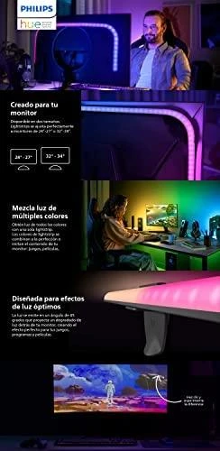 „Philips Hue Gradient PC Lightstrip“ 32–34 colių pradinis rinkinys | 19 W