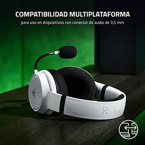 Belaidės Žaidimų Ausinės Razer Kaira Pro skirtos Xbox Series X ir mobiliems Xbox žaidimams, Baltos