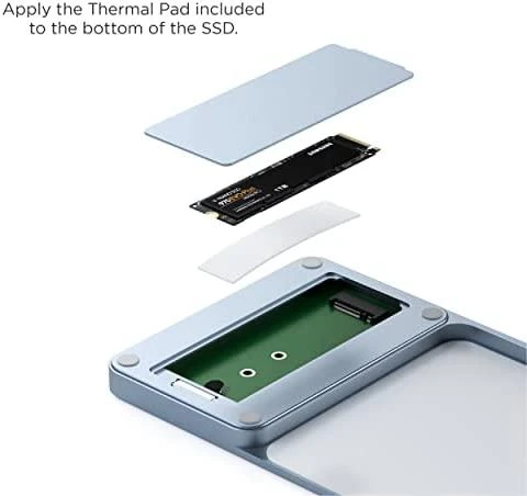 Satechi Slim Dock, skirtas iMac 24" USB-C (USB-C 10Gb, USBA-A 10Gb, 2x USB-A, mikro/SD kortelių skaitytuvas, NVMe SATA lizdas) (sidabrinė)