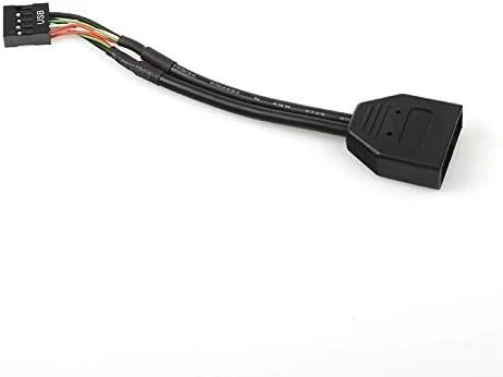 SilverStone sistemos laidas Vidinis 19 kontaktų USB 3.0 į USB 2.0 adapterio laidas 8 kontaktų, 19 kontaktų, 0,1 m, Juodas
