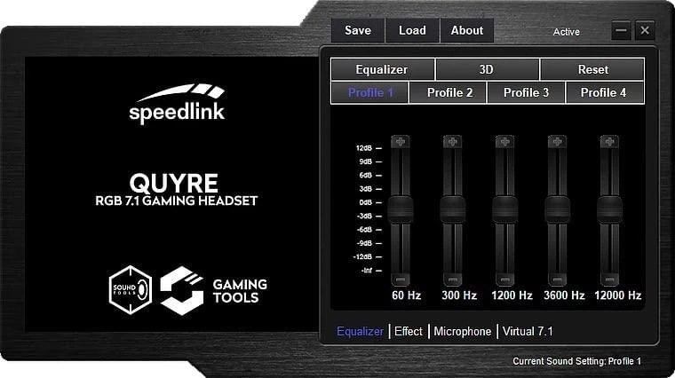 Speedlink ausinės Quyre RGB 7.1, juodos (SL-860006-BK)