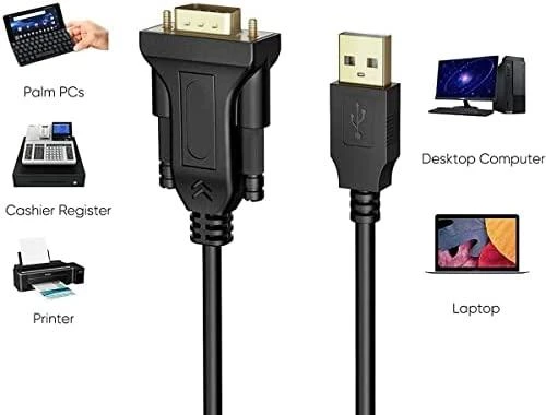 Techly USB į RS232/DB9 M/M keitiklis ant 1,5 m kabelio, plastikiniai maišeliai