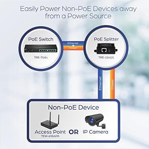 TRENDnet TPE-104GS skirstytuvas Gigabit PoE išvestis 5V/9V/12V