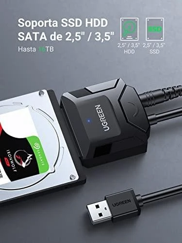 Ugreen 2.5'' / 3.5'' SATA – USB 3.0 adapteris (CR108)