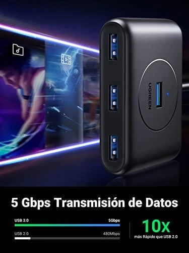 HUB USB Ugreen CR113 4x USB-A 3.0 (UGR601BLK)