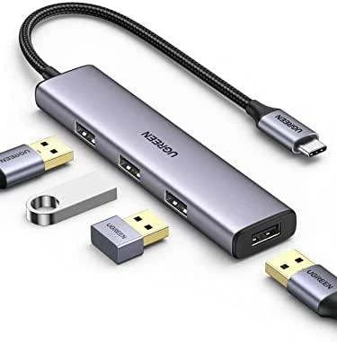 UGREEN CM473 USB-C šakotuvas su keturiomis jungtimis