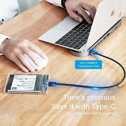 Vention Vėdinimo prijungimo stotis 12in1: USB-C prie HDMI/USB2.0 x 2/USB3.0 x 2/VGA/USB-C/RJ45/SD/TF