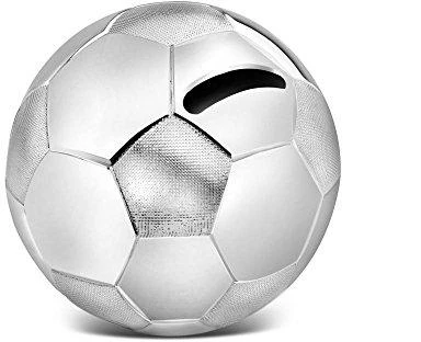 Zilverstad Skarbonka Futbolo kamuolys Srebrna su Grawerem – Prezent
