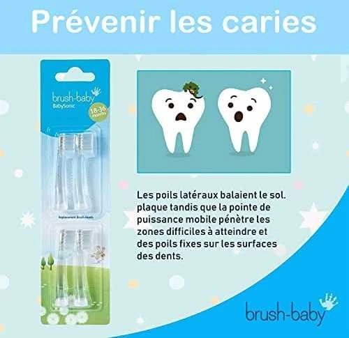 Brush-Baby Šepetėlio galvutė 18-36mėn, 4vnt Babysonic
