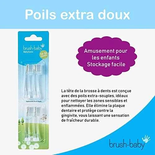 Brush-Baby Šepetėlio galvutė 18-36mėn, 4vnt Babysonic