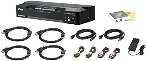 AV signalo perdavimo sistema Aten ATEN CM1942 KVMP jungiklis 2 prievadų, DisplayPort, USB 3.1, 4K