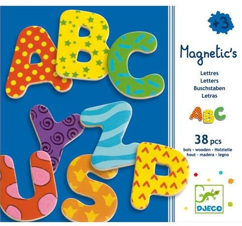 Djeco Magnetukų rinkinys - Magnetinės raidės (38 vnt.) ( DJ03100 )