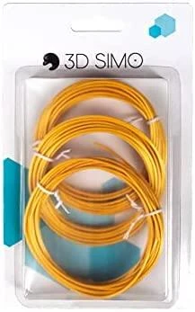 3DSimo geltono plastiko gijų rinkinys pakuotėje
