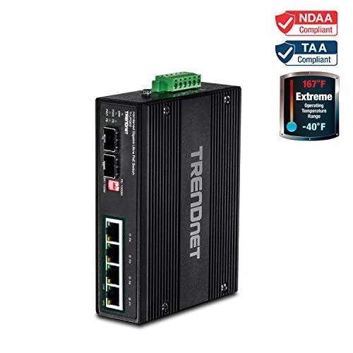Šakotuvas Carruzzo Trendnet TI-UPG62 tinklo komutatorius Ne-valdomas L2 Gigabit Ethernet (10/100/1000) Maitinimas per Eternetą (PoE) Juoda