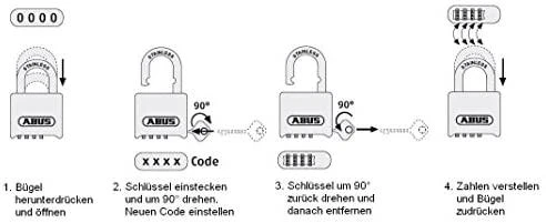 ABUS jūrinė kombinuotoji spyna 50 mm 255434