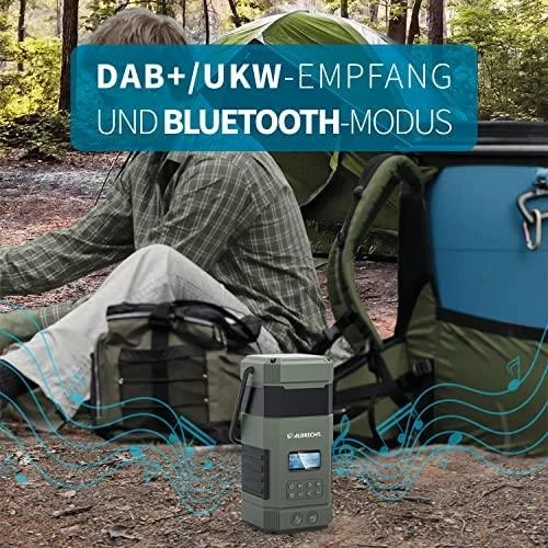 Carruzzo Albrecht DR 114 DAB Baterija maitinamas stovyklavietės žibintas USB prievadas