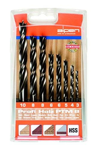 Grąžtas Wiertło Alpen Alpen PTM 8 Profi Wood 8 vnt.