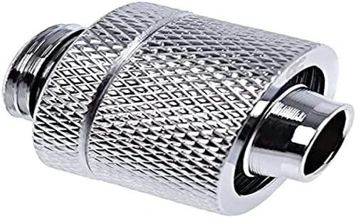 „Alphacool Eiszapfen“ tiesus jungtis su G1/4 colio vidiniu sriegiu ir 16/10 mm chromuotu sidabru