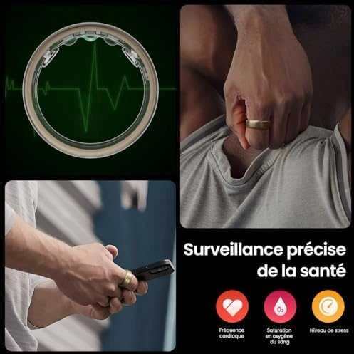 Išmanusis žiedas Amazfit Helio, Titano spalvos, 10 dydis