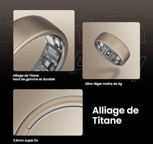 Išmanusis žiedas Amazfit Helio, Titano spalvos, 10 dydis