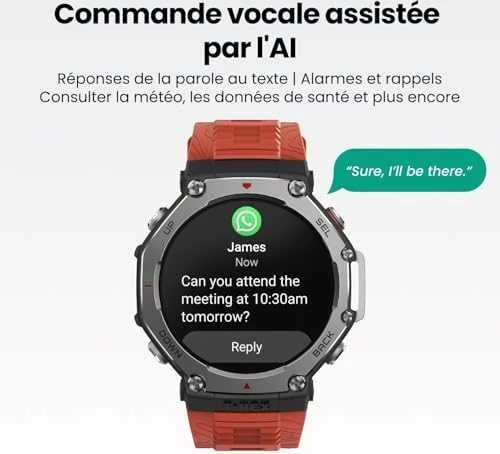 Išmanusis laikrodis Amazfit T-Rex 3, Nerudijančio plieno korpusas su onikso spalvos silikoniniu dirželiu