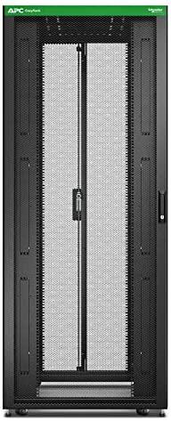 APC EASY RACK 800mm/42U/1000mm SU STOGU,ŠONINIU PLOKŠTU,RATURIAIS,KOJĖJAIS IR 4 KRONKLIAIS, BE APAČIO, Juodas