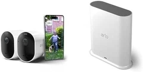 Kamera IP Arlo Arlo Pro 5 Spotlight, stebėjimo kamera (balta/juoda, 2 vnt. pakuotėje, WiFi, prožektorius, 2K raiška)