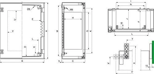 Schneider Talo korpusas 747 x 536 x 300mm IP66 poliesteris be montavimo plokštelės (NSYPLM75TG)