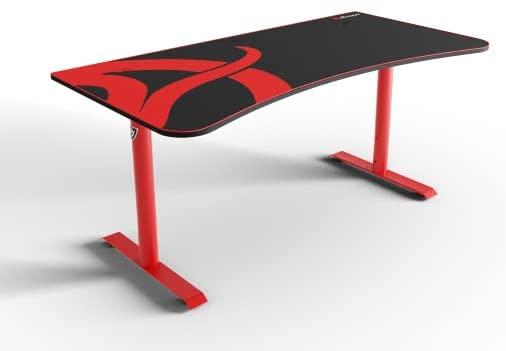 Žaidimų stalas Arozzi Arena Gaming Desk, Reguliuojamo aukščio 710-810mm, Raudonas