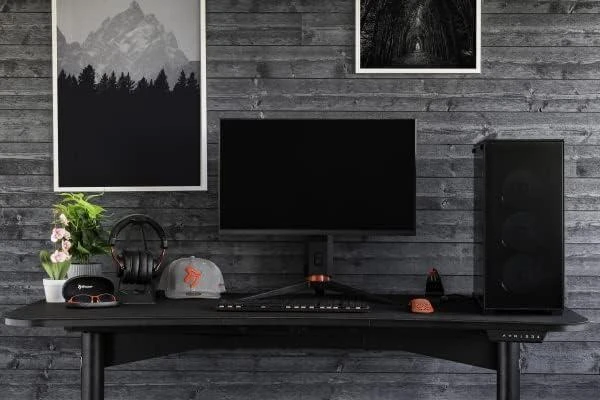 Žaidimų stalas Arozzi Arena Moto Gaming Desk, Motorizuotas, Reguliuojamo aukščio 720-1180mm, Juodas