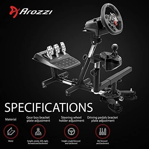 Žaidimų kėdės lenktynėms rėmas Arozzi Velocita, Juodas