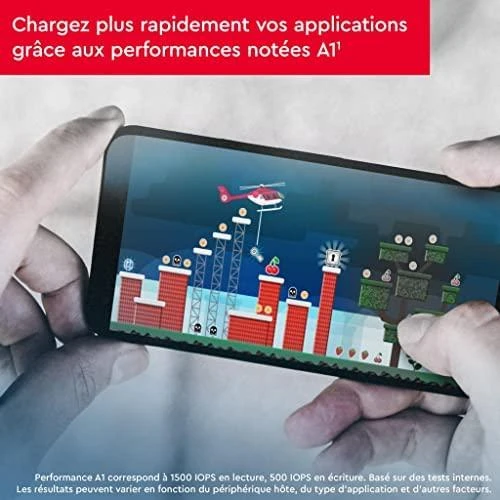 Atminties kortelė SANDISK Ultra Micro SDXC 128GB + SD adapteris 140MB/s A1 10 klasės UHS-I