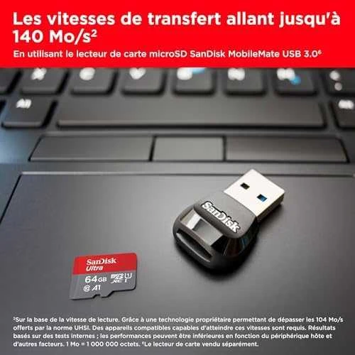 Oem 64GB 100Mb/s Micro SD atminties kortelė SanDisk Ultra 667x