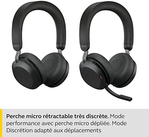 Jabra Evolve2 75 USB-C ausinės su įkrovimo stovu